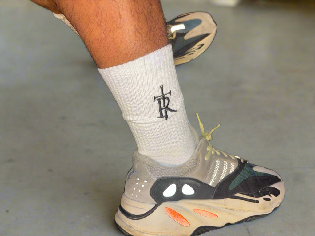 [For The Crew] Embroidered Crew Socks