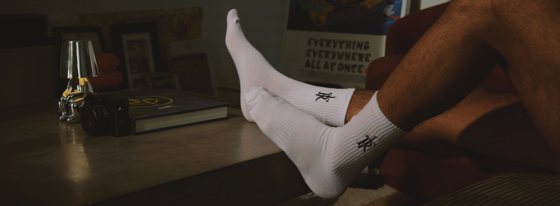 [For The Crew] Embroidered Crew Socks